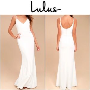 NWT Lulu’s Infinite Glory White Maxi Dress Sz Xs